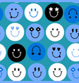 emoji seamless pattern with funny faces great vector image