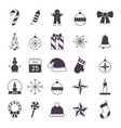 merry christmas icons vector image