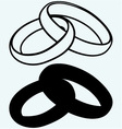 wedding rings icon vector image