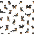 chihuahua seamless pattern dog healthy silhouette vector image vector image