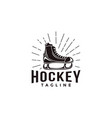 vintage seal badge hockey sport logo vector image