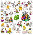big easter cartoon collection vector image