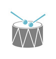 drum icon on white background for graphic and web vector image