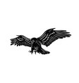eagle flying silhouette vector image