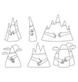 mountain hug in line vector image vector image