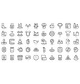 set of thin line yoga icons vector image