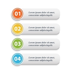 Ribbons with numbers Royalty Free Vector Image