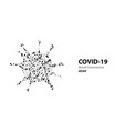 corona virus 3d polygonal text covid-19 virus vector image