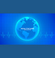global healthcare medical background blue color vector image