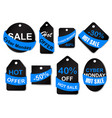 cyber monday sale labels and tags vector image vector image