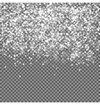 falling shining snowflakes and snow on transparent vector image
