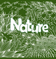 doodle natural floral background vector image