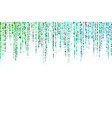 green blue glitter rain garland on white vector image vector image