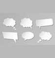 paper speech bubbles collection vector image