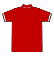 back side of polo shirt vector image vector image