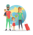 happy family trip traveling concep vector image