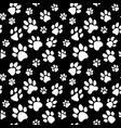 animal footprints seamless background - paw vector image vector image
