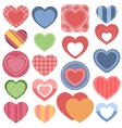 set of colorful hearts vector image