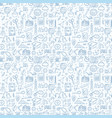 simple lined back to school pattern with school vector image