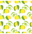 seamless pattern with lemons on branches vector image vector image