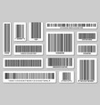 set of product barcodes identification tracking vector image