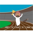arabian businessman wins the trophy vector image