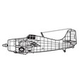 grumman f4f wildcat vector image vector image