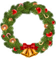 isolated christmas wreath vector image