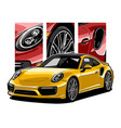 sport car template for graphic design vector image