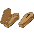 two coffins vector image
