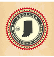 vintage label-sticker cards of indiana vector image