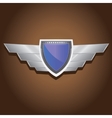 metallic automotive motorcycle badge vector image