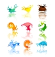 splash colors waves vector image vector image