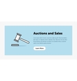 auction hammer announcement about vector image
