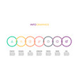 business infographics timeline with 7 options vector image