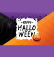 happy halloween white old paper vector image vector image