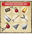 indians traditional weapon set vector image vector image
