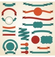 set of retro ribbons and labels vector image vector image