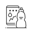 water balance tracking - line design single vector image