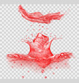 water splash from falling ice cubes vector image vector image