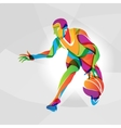 color of basketball player vector image