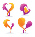 face like a heart vector image