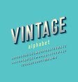 3d retro font vector image vector image