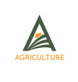 Agriculture monogram Royalty Free Vector Image