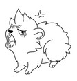 cavy with frowning eyebrows wants to bite emoji vector image