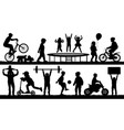 childhood kids different events children playing vector image