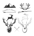 deer head elements constructor for vintage vector image