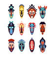 african mask colorful ethnic tribal ritual masks vector image vector image