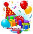 birthday decorations vector image