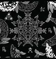 seamless pattern with gothic symbols vector image